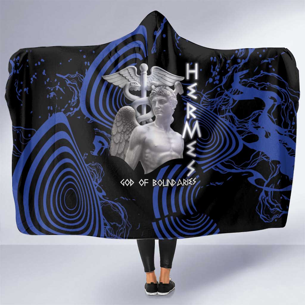 Ancient Greek Hermes Hooded Blanket God Of Boundaries - Wonder Print Shop