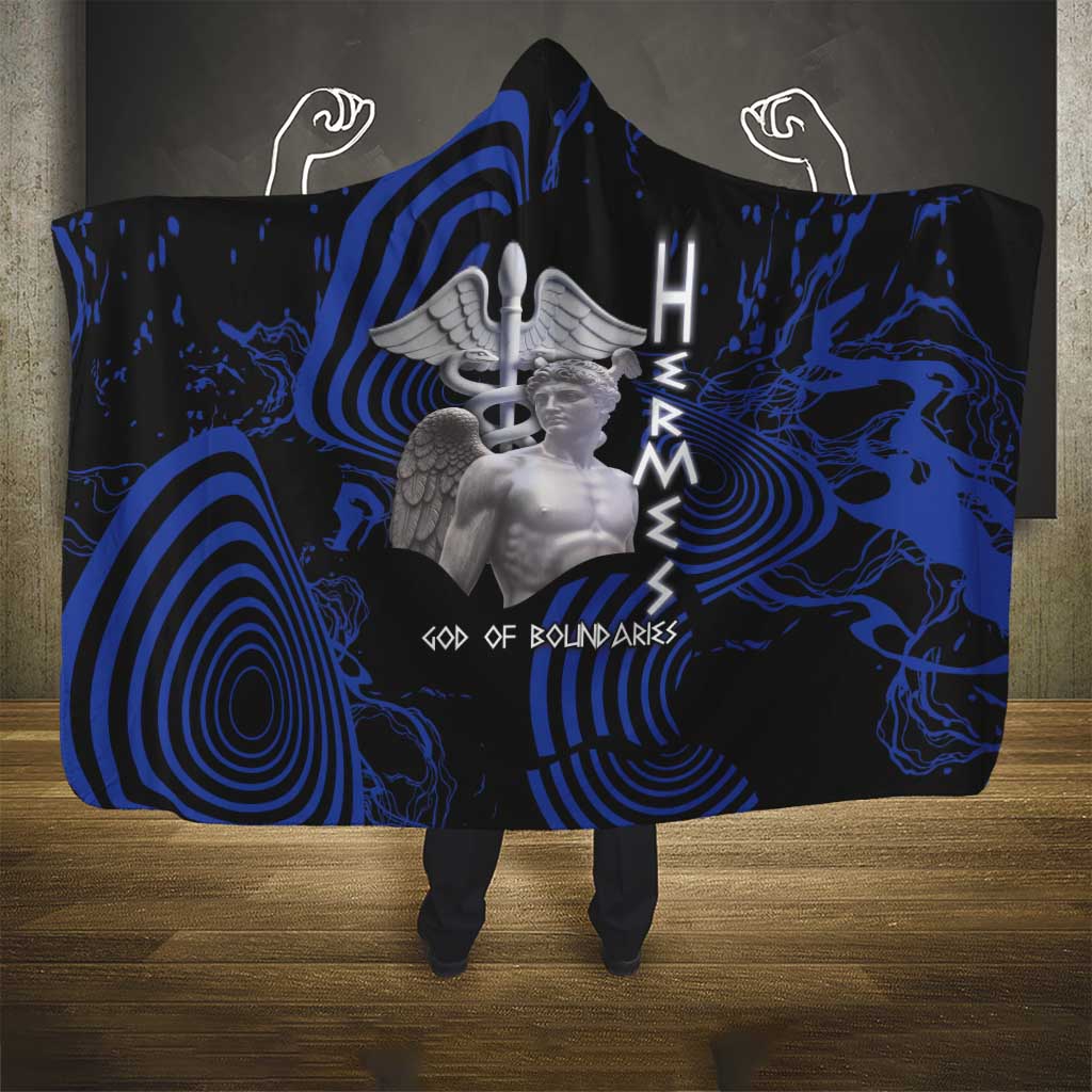 Ancient Greek Hermes Hooded Blanket God Of Boundaries - Wonder Print Shop