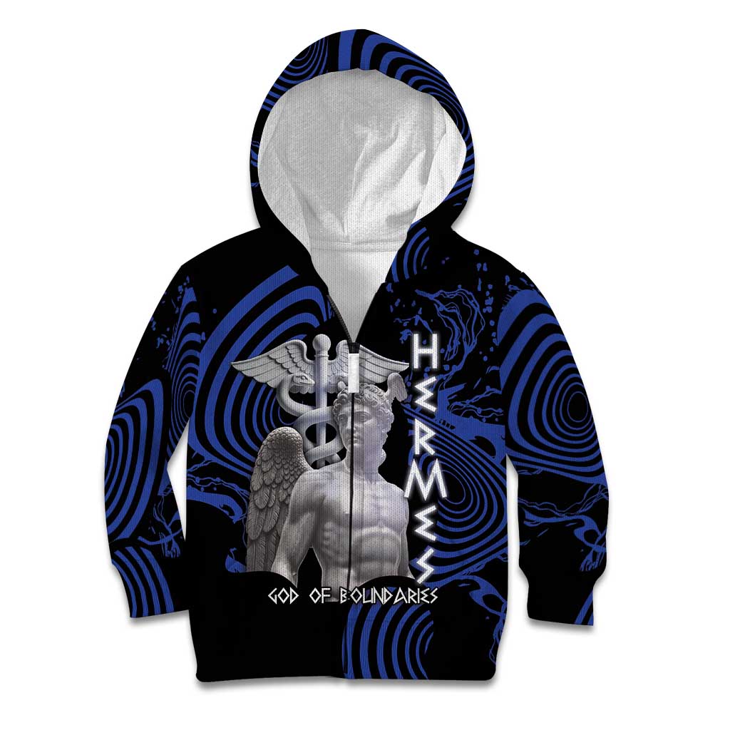 Ancient Greek Hermes Kid Hoodie God Of Boundaries - Wonder Print Shop