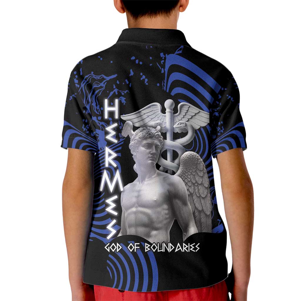 Ancient Greek Hermes Kid Polo Shirt God Of Boundaries - Wonder Print Shop