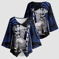 Ancient Greek Hermes Kimono Sleeve Blouse God Of Boundaries - Wonder Print Shop