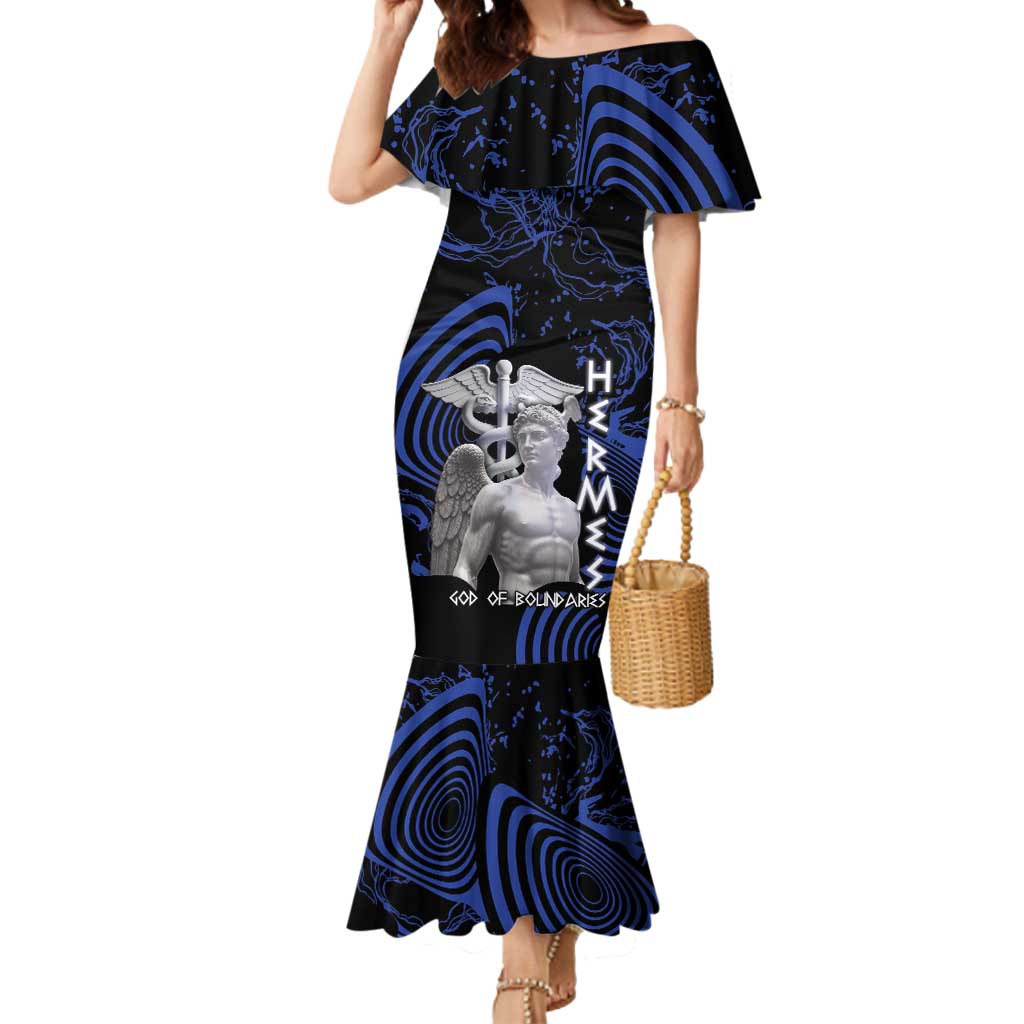 Ancient Greek Hermes Mermaid Dress God Of Boundaries - Wonder Print Shop