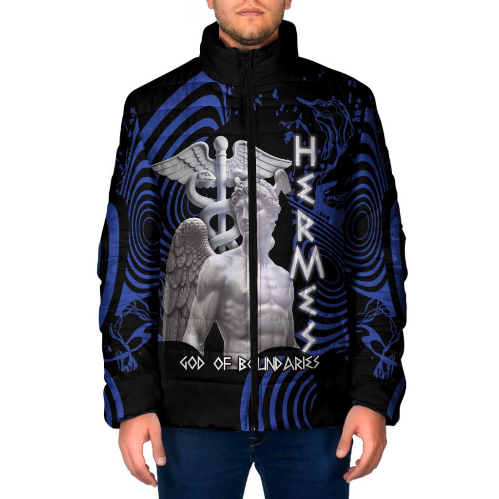 Ancient Greek Hermes Padded Jacket God Of Boundaries - Wonder Print Shop