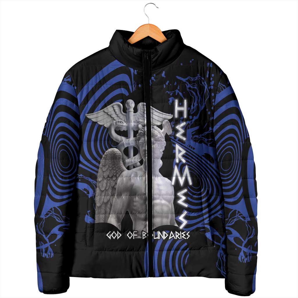 Ancient Greek Hermes Padded Jacket God Of Boundaries - Wonder Print Shop