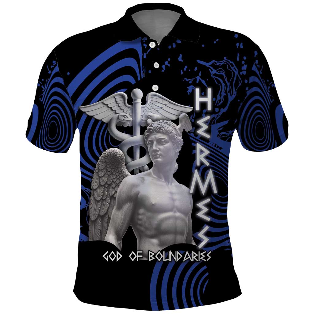 Ancient Greek Hermes Polo Shirt God Of Boundaries - Wonder Print Shop