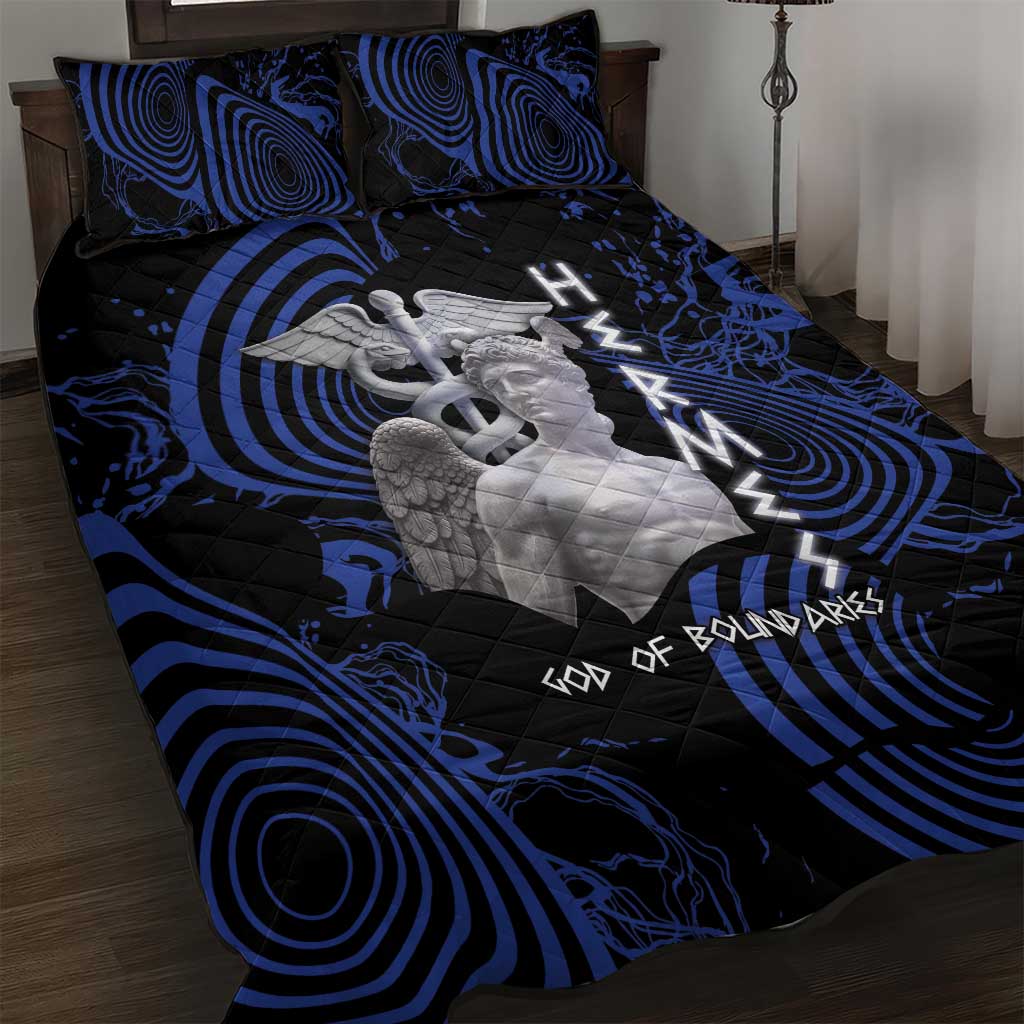Ancient Greek Hermes Quilt Bed Set God Of Boundaries - Wonder Print Shop