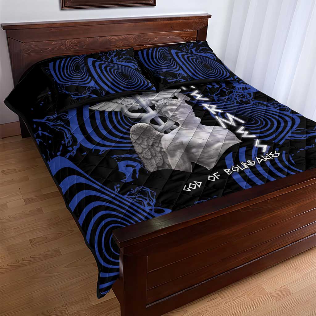 Ancient Greek Hermes Quilt Bed Set God Of Boundaries - Wonder Print Shop