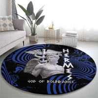 Ancient Greek Hermes Round Carpet God Of Boundaries - Wonder Print Shop