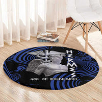 Ancient Greek Hermes Round Carpet God Of Boundaries - Wonder Print Shop