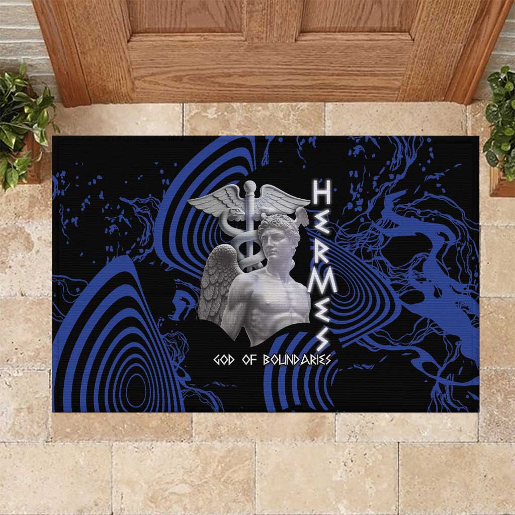Ancient Greek Hermes Rubber Doormat God Of Boundaries - Wonder Print Shop