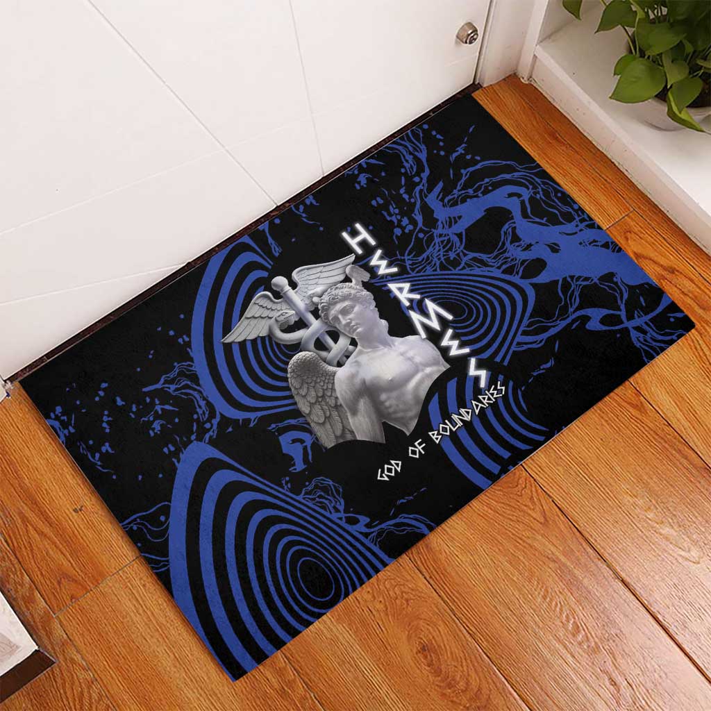Ancient Greek Hermes Rubber Doormat God Of Boundaries - Wonder Print Shop