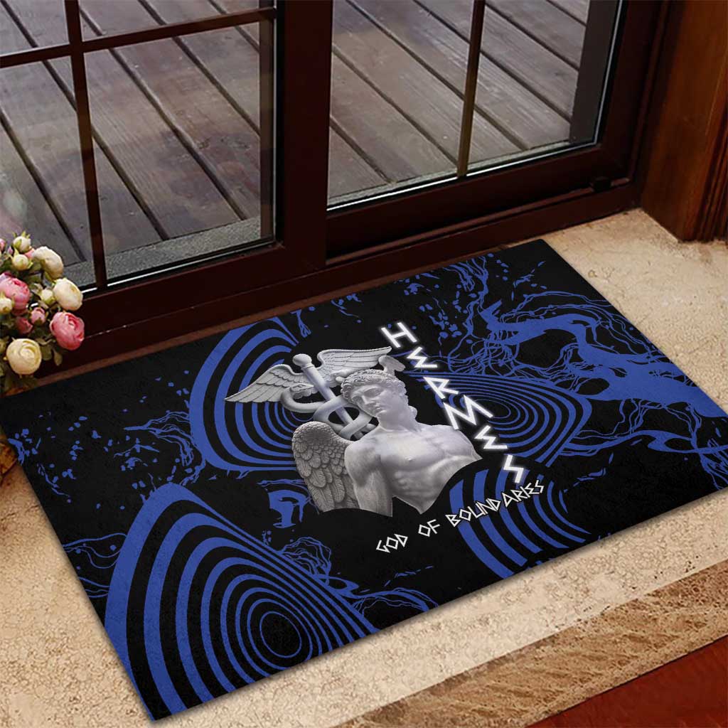 Ancient Greek Hermes Rubber Doormat God Of Boundaries - Wonder Print Shop