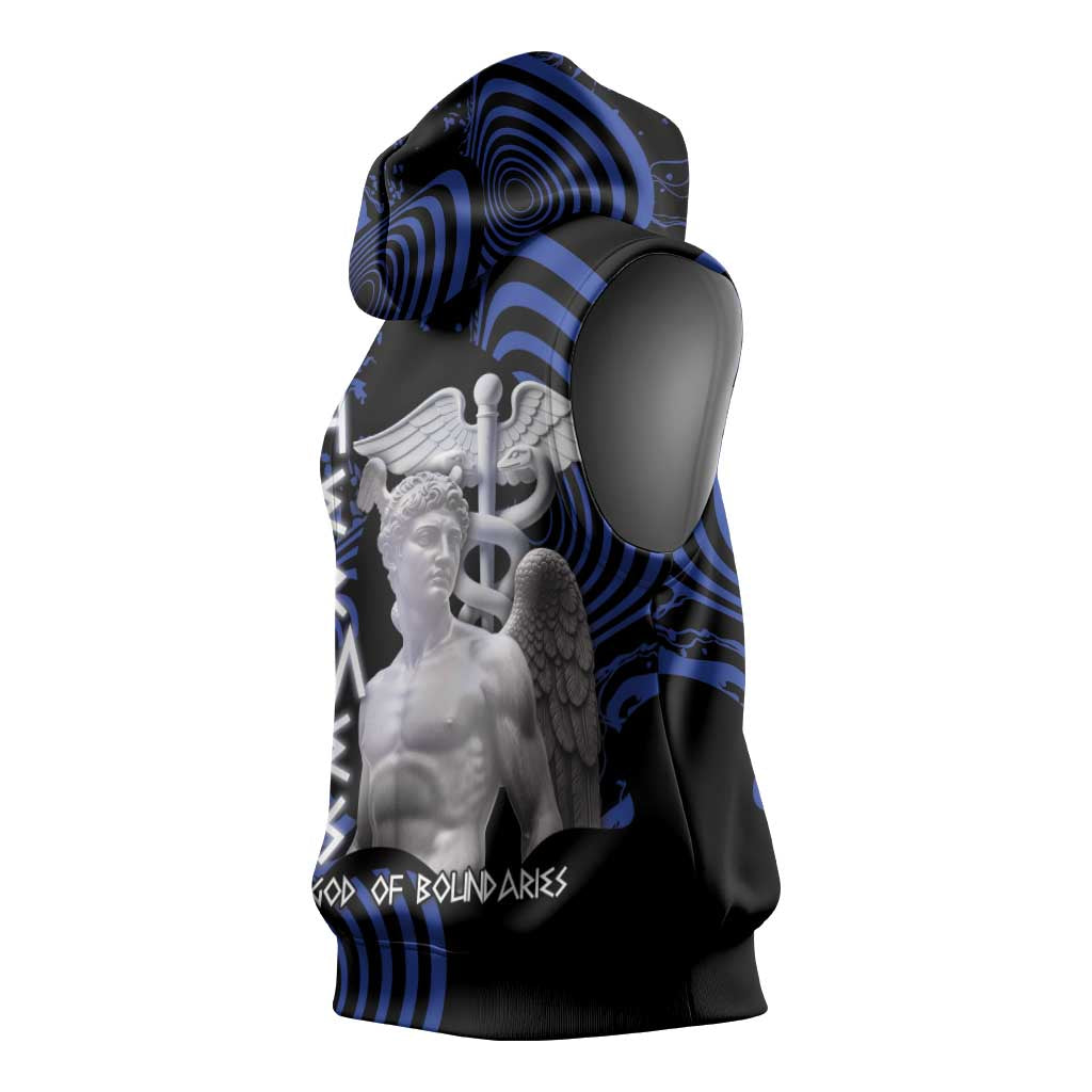 Ancient Greek Hermes Sleeveless Hoodie God Of Boundaries - Wonder Print Shop