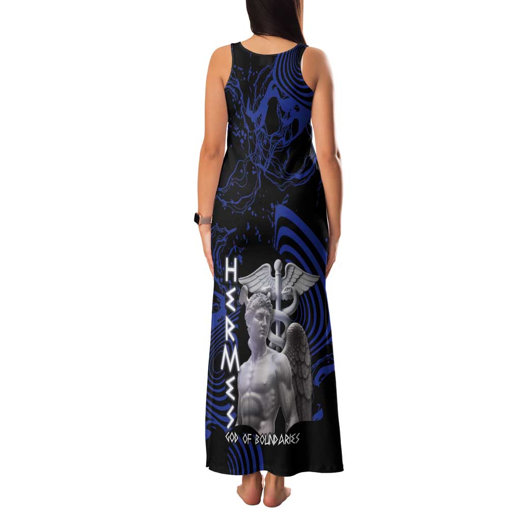 Ancient Greek Hermes Tank Maxi Dress God Of Boundaries - Wonder Print Shop