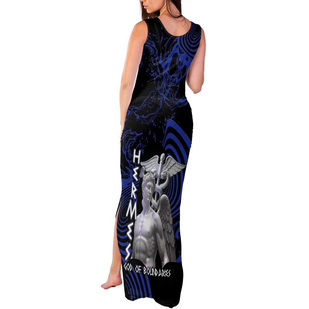 Ancient Greek Hermes Tank Maxi Dress God Of Boundaries - Wonder Print Shop