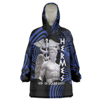 Ancient Greek Hermes Wearable Blanket Hoodie God Of Boundaries - Wonder Print Shop