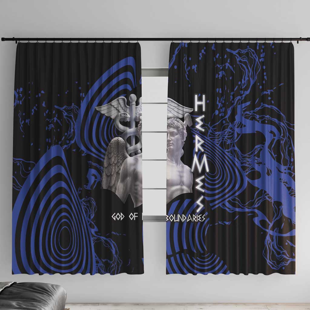 Ancient Greek Hermes Window Curtain God Of Boundaries - Wonder Print Shop