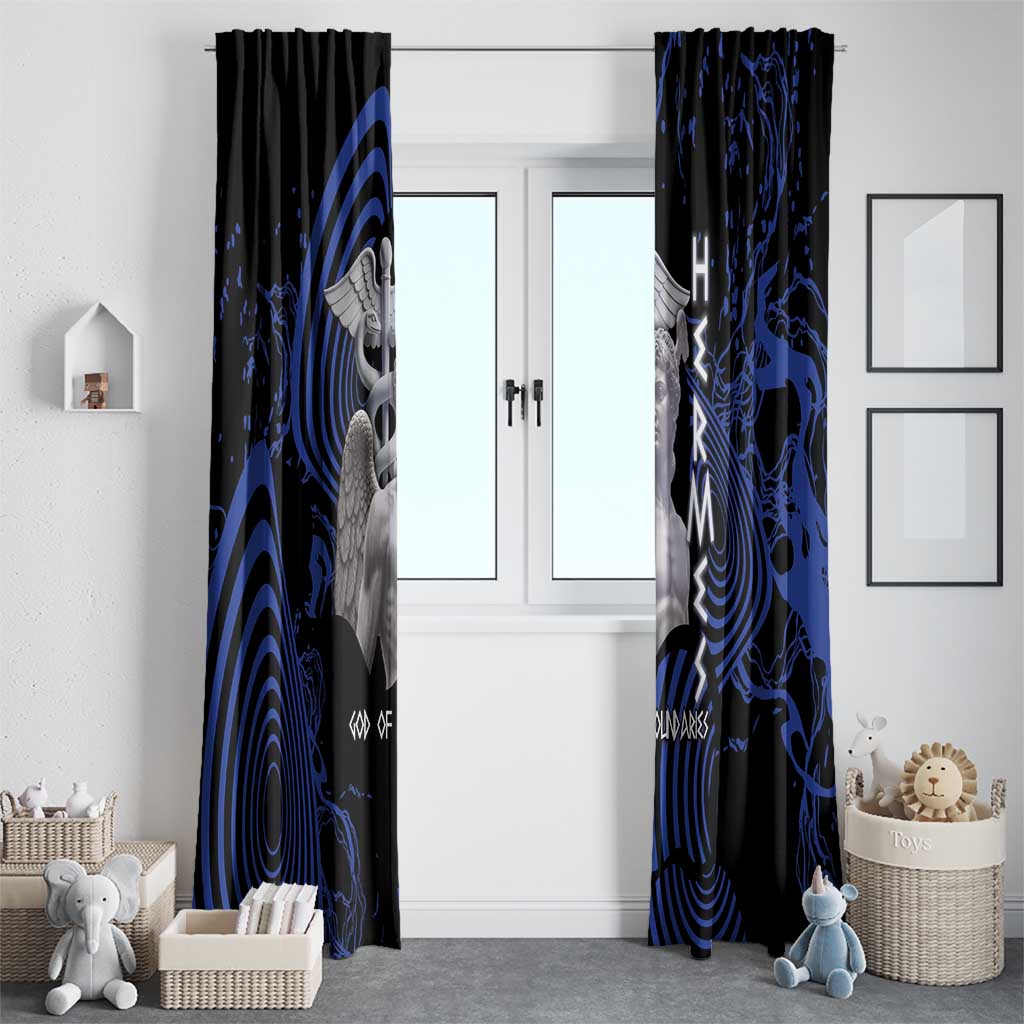 Ancient Greek Hermes Window Curtain God Of Boundaries - Wonder Print Shop