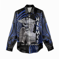 Ancient Greek Hermes Women Casual Shirt God Of Boundaries - Wonder Print Shop