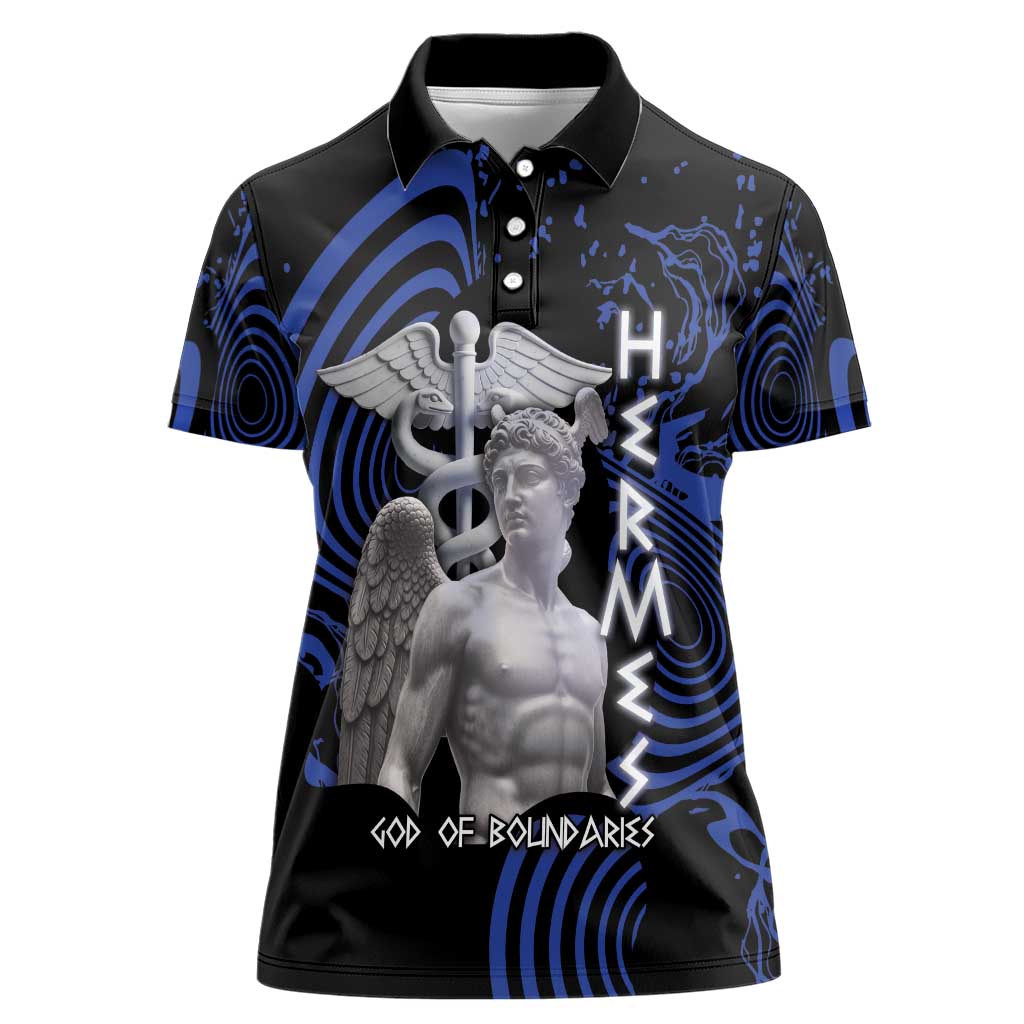 Ancient Greek Hermes Women Polo Shirt God Of Boundaries - Wonder Print Shop