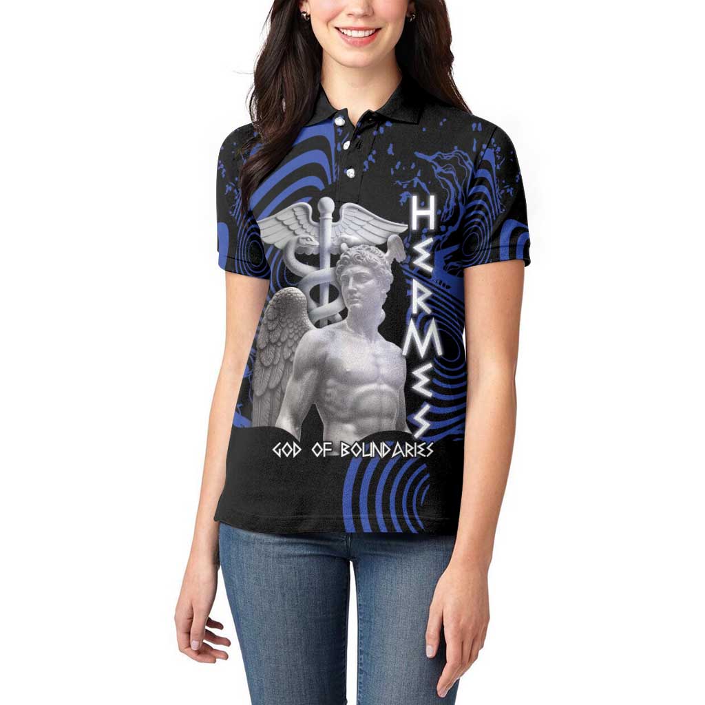 Ancient Greek Hermes Women Polo Shirt God Of Boundaries - Wonder Print Shop