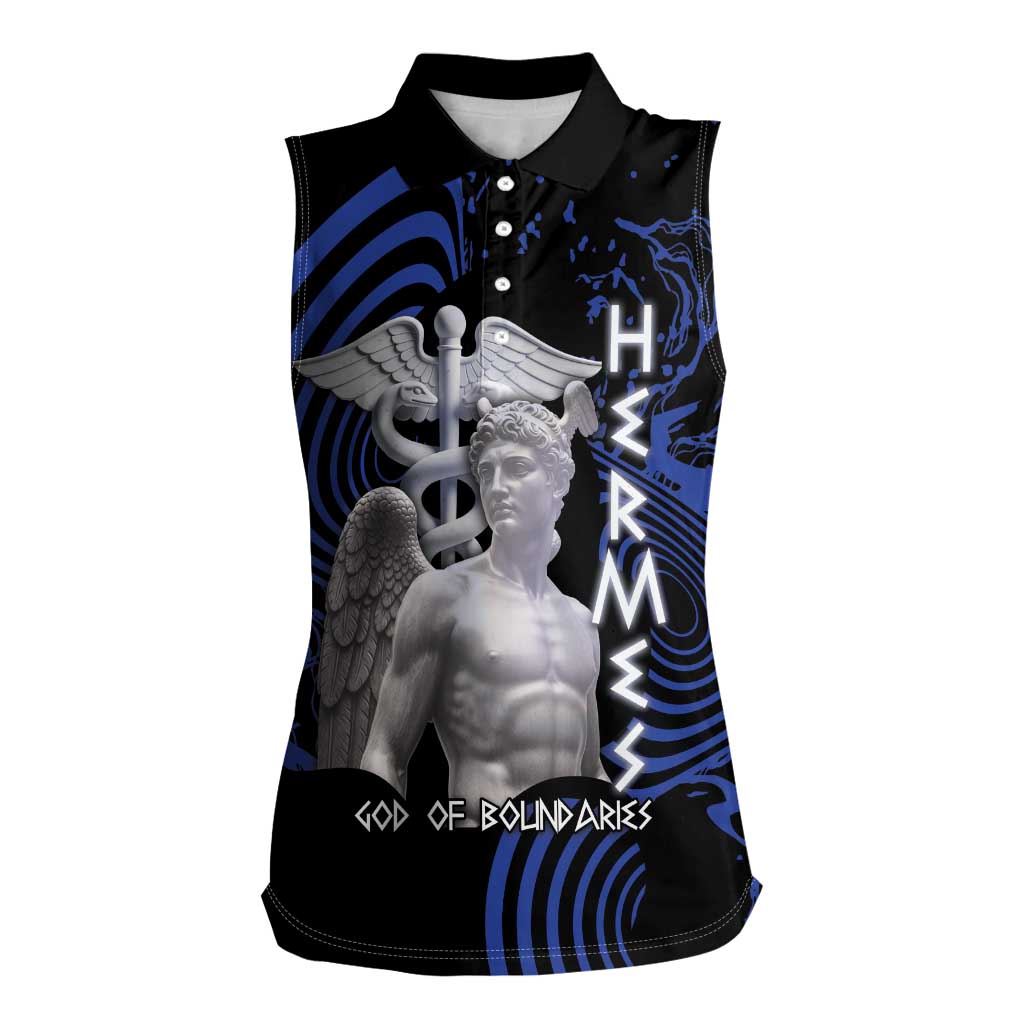 Ancient Greek Hermes Women Sleeveless Polo Shirt God Of Boundaries - Wonder Print Shop