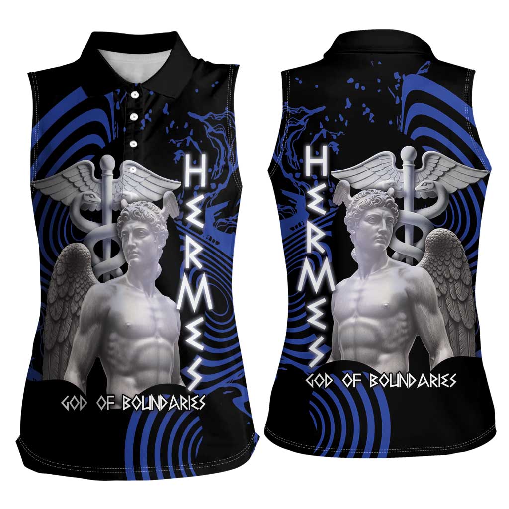 Ancient Greek Hermes Women Sleeveless Polo Shirt God Of Boundaries - Wonder Print Shop
