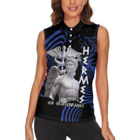Ancient Greek Hermes Women Sleeveless Polo Shirt God Of Boundaries - Wonder Print Shop