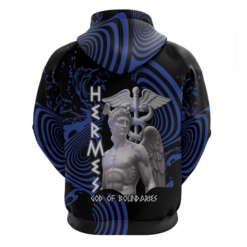 Ancient Greek Hermes Zip Hoodie God Of Boundaries - Wonder Print Shop