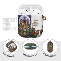 India Independence Day AirPods Case Royal Tiger Ashoka Chakra Paisley Pattern