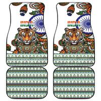India Independence Day Car Mats Royal Tiger Ashoka Chakra Paisley Pattern