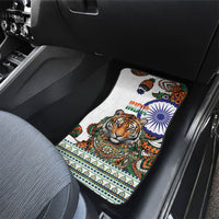 India Independence Day Car Mats Royal Tiger Ashoka Chakra Paisley Pattern