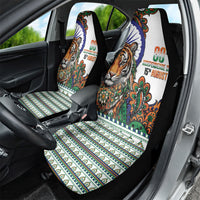 India Independence Day Car Seat Cover Royal Tiger Ashoka Chakra Paisley Pattern