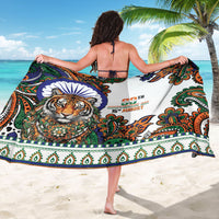 India Independence Day Sarong Royal Tiger Ashoka Chakra Paisley Pattern