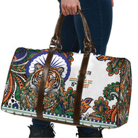 India Independence Day Travel Bag Royal Tiger Ashoka Chakra Paisley Pattern