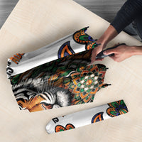 India Independence Day Umbrella Royal Tiger Ashoka Chakra Paisley Pattern