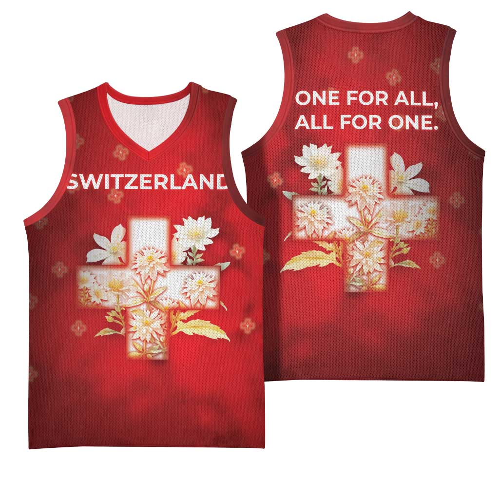 Switzerland Basketball Jersey One For All All For One - Wonder Print Shop
