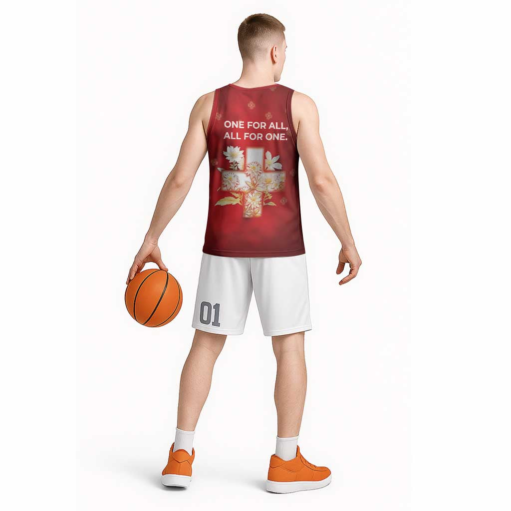 Switzerland Basketball Jersey One For All All For One - Wonder Print Shop