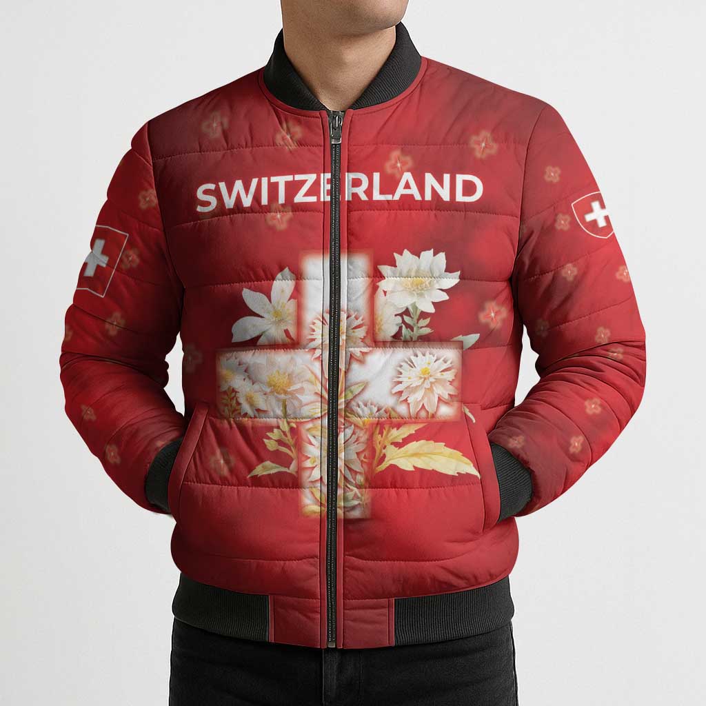Switzerland Bomber Puffer Jacket One For All All For One - Wonder Print Shop