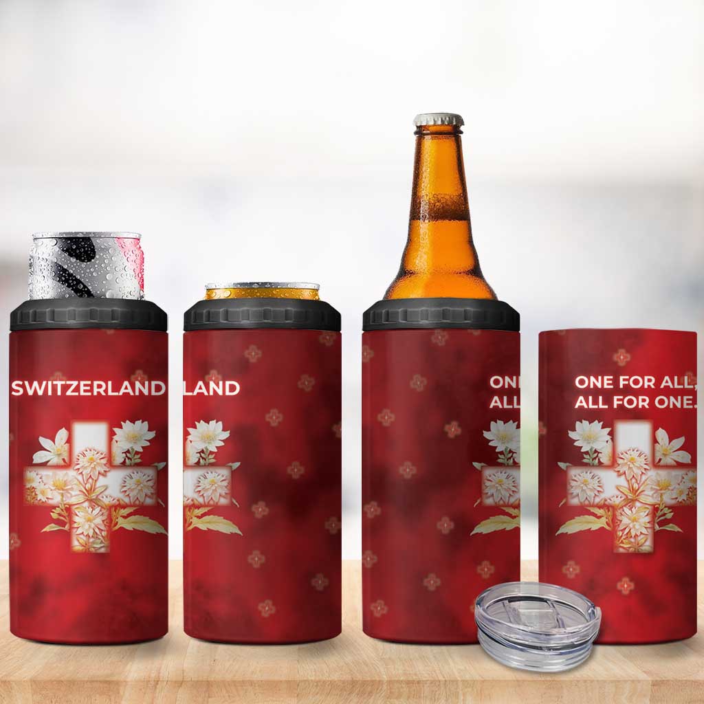 Switzerland 4 in 1 Can Cooler Tumbler One For All All For One - Wonder Print Shop