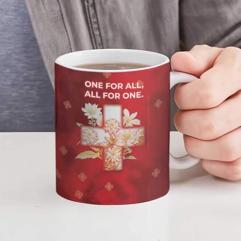 Switzerland Ceramic Mug One For All All For One - Wonder Print Shop