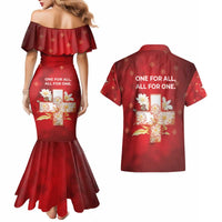 Switzerland Couples Matching Mermaid Dress and Hawaiian Shirt One For All All For One - Wonder Print Shop