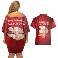 Switzerland Couples Matching Off Shoulder Short Dress and Hawaiian Shirt One For All All For One - Wonder Print Shop