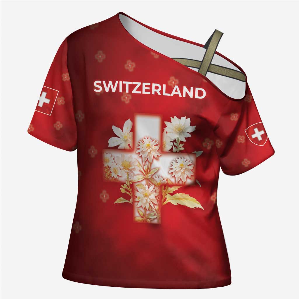 Switzerland Cross Shoulder Shirt One For All All For One - Wonder Print Shop