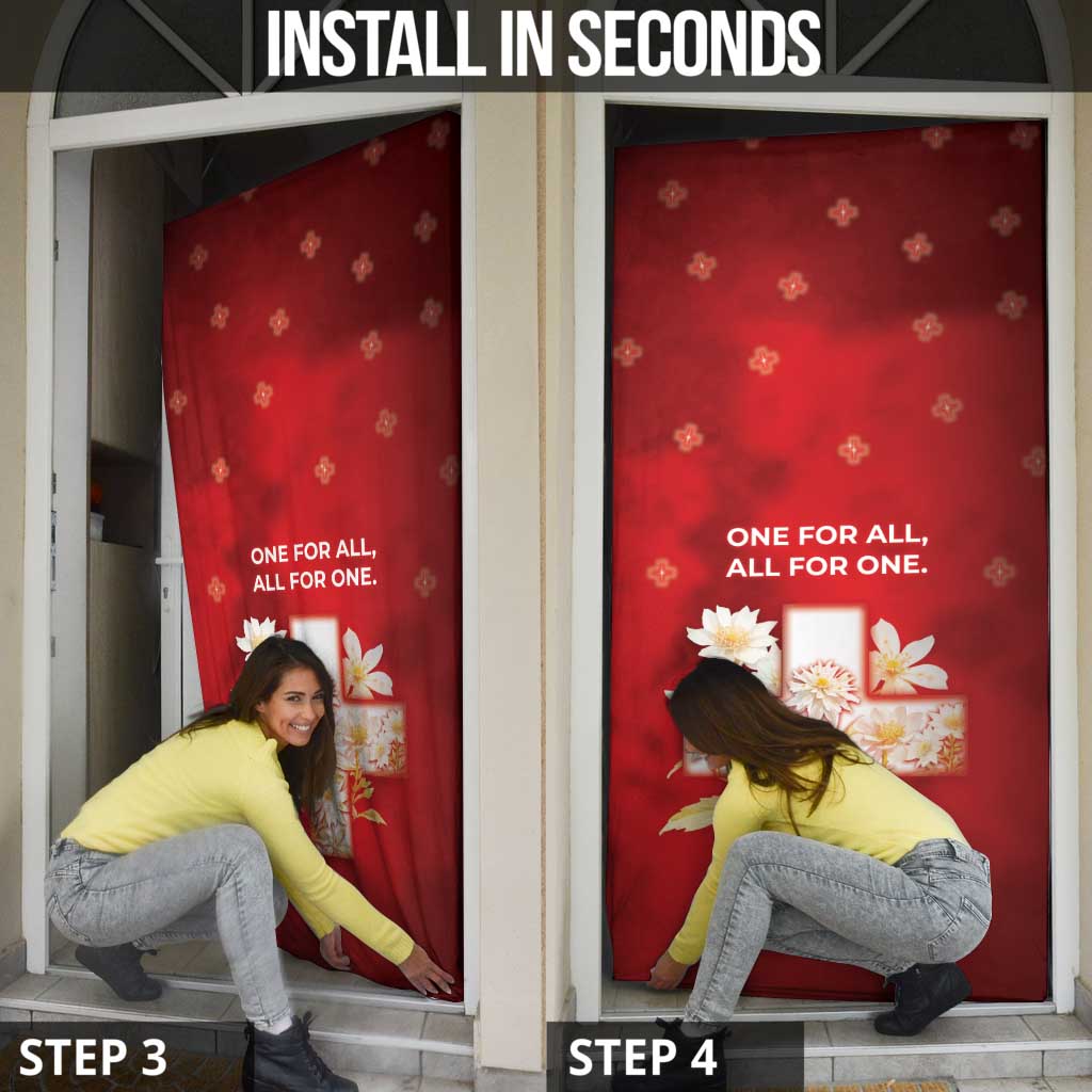 Switzerland Door Cover One For All All For One - Wonder Print Shop