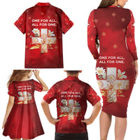 Switzerland Family Matching Long Sleeve Bodycon Dress and Hawaiian Shirt One For All All For One - Wonder Print Shop