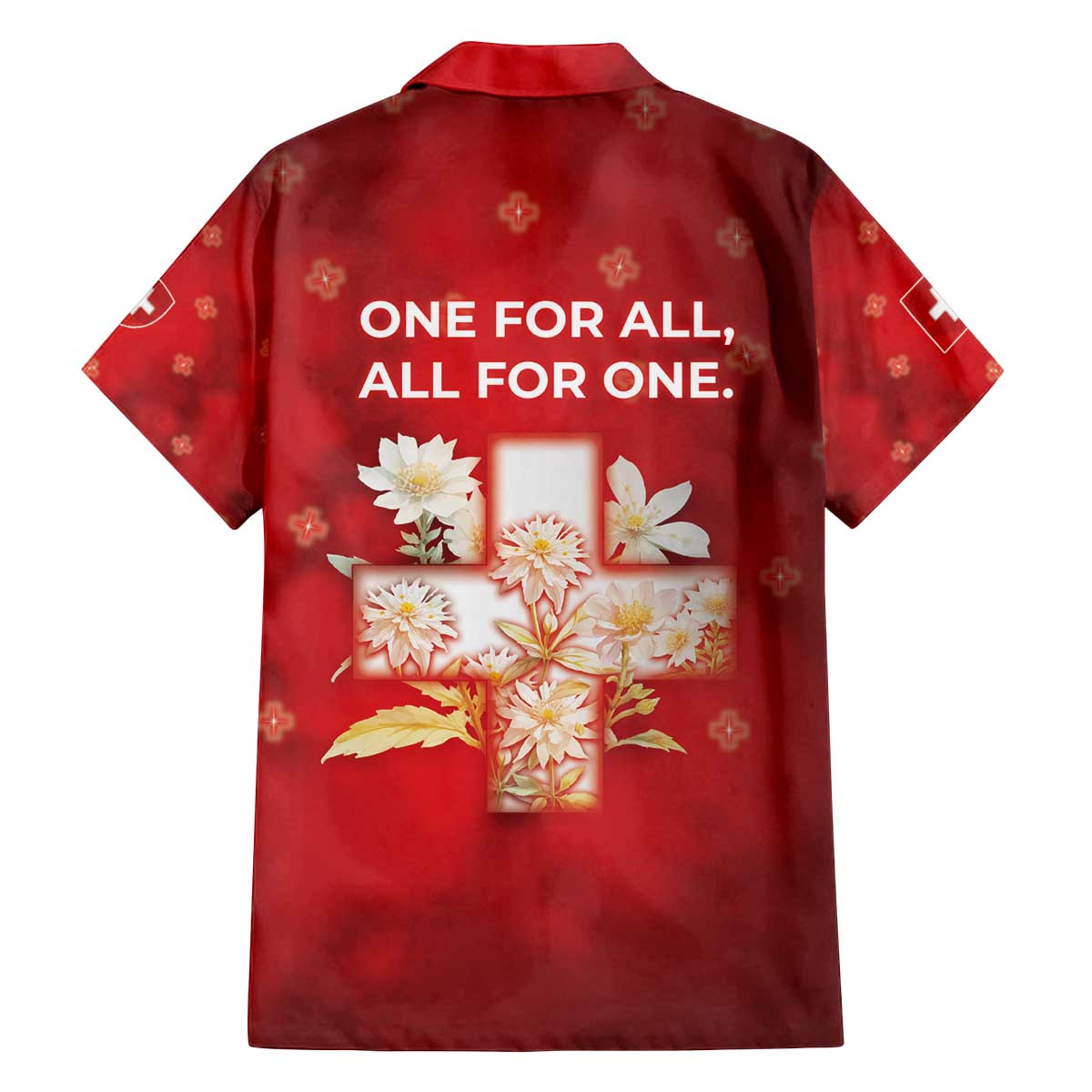Switzerland Family Matching Off The Shoulder Long Sleeve Dress and Hawaiian Shirt One For All All For One - Wonder Print Shop