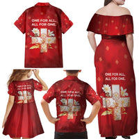 Switzerland Family Matching Off Shoulder Maxi Dress and Hawaiian Shirt One For All All For One - Wonder Print Shop
