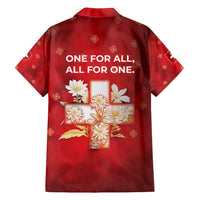 Switzerland Family Matching Off Shoulder Maxi Dress and Hawaiian Shirt One For All All For One - Wonder Print Shop