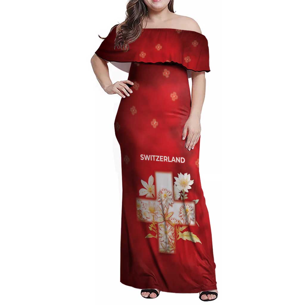 Switzerland Family Matching Off Shoulder Maxi Dress and Hawaiian Shirt One For All All For One - Wonder Print Shop